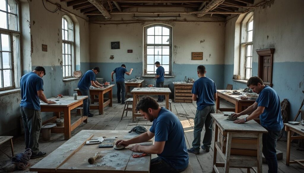 À Quimperlé, des demandeurs d’emploi en formation mettent la main à la pâte pour rénover l’ex-Palourdière : une expérience concrète et formatrice